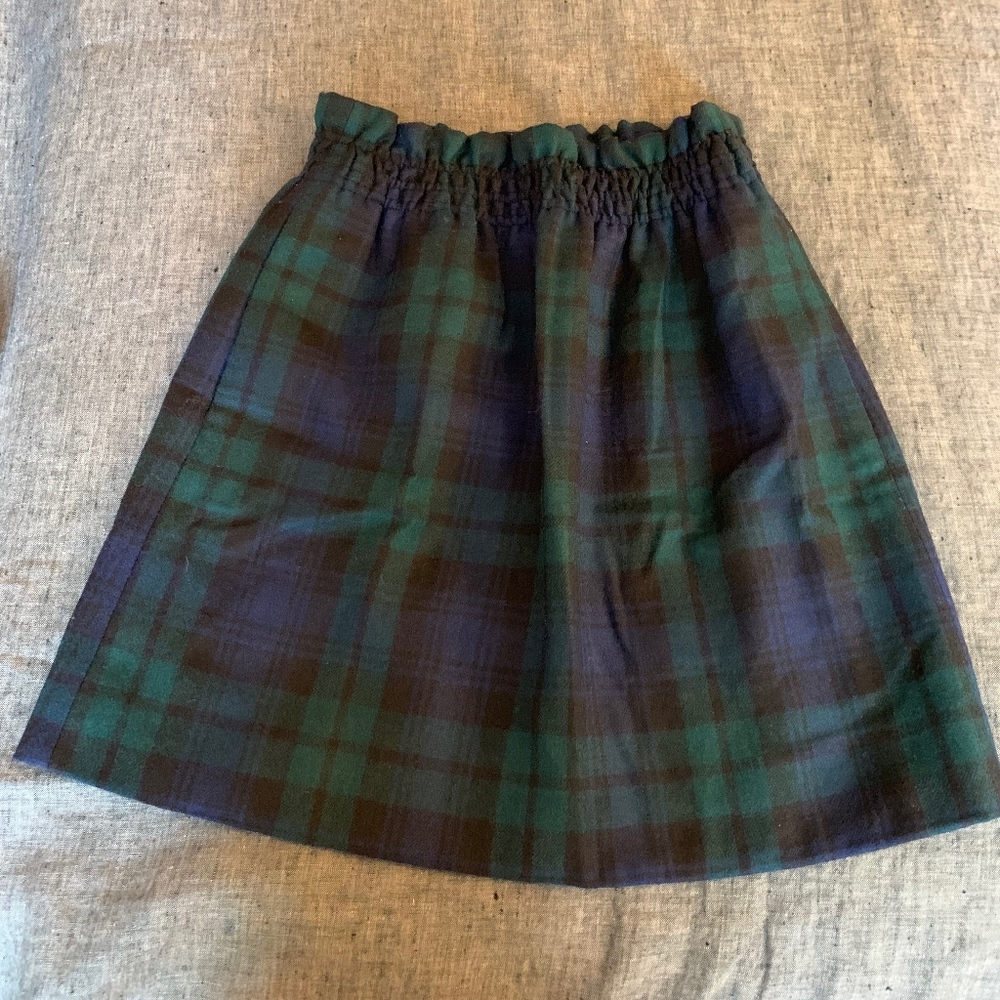 JCREW Wool Blackwatch Plaid City Mini Skirt